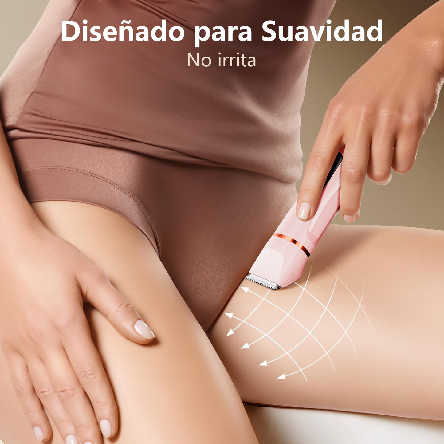 Afeitadora Electrica Mujer IPX7 Impermeable - Rasuradora Mujer Zona Intima (Cara, Braces y Cuerpo), Maquinilla Afeitar con 4 Peines de Precisión, Pantalla LED, Recarga USB, Regalos Aniversario